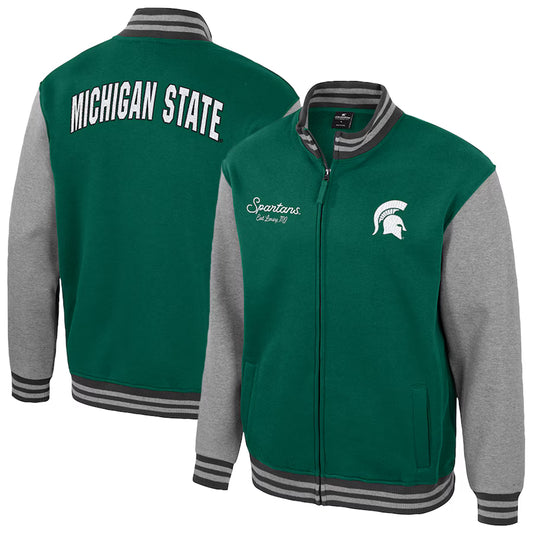 Michigan State Spartans® Colosseum Ambi-Turner Varsity Jacket – Full-Zip