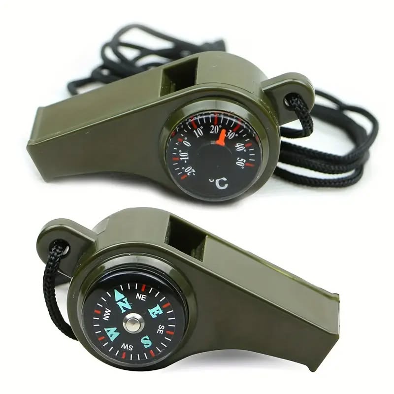 3-in-1 Survival Whistle Multi-Tool